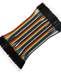 Multicolor Breadboard Jumpers Wires Kit 120 Pieces 10cm 40 Pin Male To Female Ribbon Dupont Cables For Arduino Raspberry Pi Prototyping