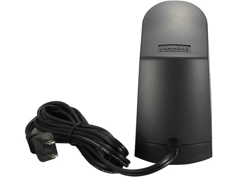 Back view of Desktop Electric Pencil Sharpener With HHC Cutter Technology For Four Times Longer Life, Compact Black Design with power cord