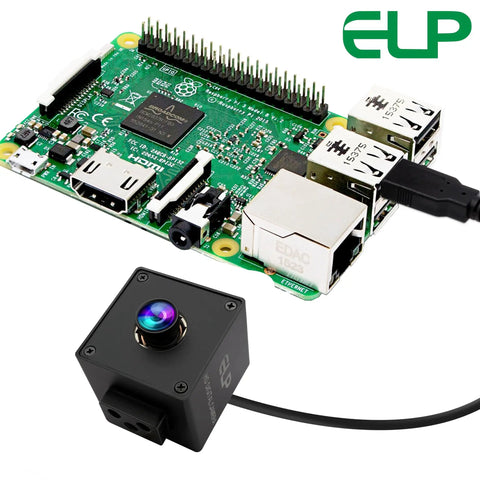 High Speed USB Autofocus Camera For PC And Laptop with Raspberry Pi, 12MP sensor, 100° lens, USB connection visible