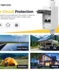 63 Amp Solar Panel Disconnect Switch And Two Pole Circuit Breaker For DC And AC Up To 500V With PV Connector IP65 Waterproof