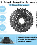 7 Speed Bicycle Cassette 11-28T Fits Mountain Bike Road Bike Folding Bike And Commuter Ride Delivers Crisp Shifting