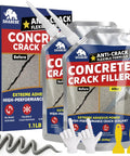 Heavy Duty Concrete Crack Filler Self Leveling Cement Sealant Gray Caulk For Driveways Sidewalks Patios packaging and tools