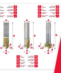 Snag These Heavy Duty Zirconium Nitride Coated Carbide V Groove Router Bits showcasing 90 108 135 degree angles and dimensions.