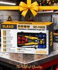 All In One 321 Piece Wire Connectors Kit With Self Adjusting Stripper Three In One Crimp Stripping Cutting Tool box on workbench