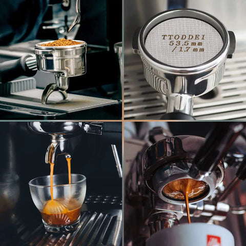 Espresso Puck Screen For Portafilter 53.5mm Fit Reusable Stainless Steel Filter 150 Micron Mesh To Even Water Flow And Prevent Channeling