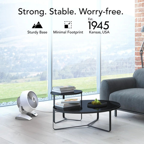 Medium Air Circulator White Floor Fan With Brushless DC Motor And Variable Speed Control Runs Buttery Smooth To Keep Your Home Cool And Slash Utility Costs Without Breaking The Bank Year Round