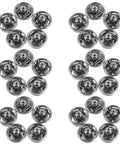 120 Pcs Silver Metal Snap Fasteners 6mm Mini Sew On Button Closures For Clothes Dolls Garments DIY Sewing Accessories Bulk Clothing Fastener Kit