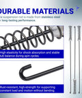 Upgraded Washer Suspension Rod Replacement Kit W10780045, stainless steel rods, durable materials for Kenmore, Whirlpool washers