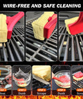 Bristle Free Grill Brush With Scraper For Outdoor Grilling Steam Cleaning Kit Safe Extended Anti Scald Handle Deep Clean BBQ Brush steps