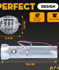Dryer Heating Element Assembly Replacement Fits LG Dryers in DLE Series, metal coil and wiring dimensions shown, 240V 5400W.