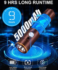 Beefy 2000 Lumen Underwater Flashlight With Three Adjustable Beam Angles For Scuba Diving And Snorkeling IP68 Waterproof To 200M Rugged 6063 Aluminum Dive Light Deep Sea Ready Giftable Red showing 9 hour runtime