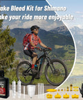 Shimano Hydraulic Brake Bleed Kit For Disc Brakes, Easy To Use Bike Hydraulic Bleed Tool With 150ml Mineral Oil Fluid displayed