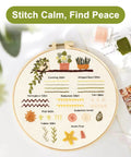 Beginner Embroidery Kit Set for Adults and Teens, Learn 30 Plus Stitches With Clear Instructions and Video Tutorials, DIY Cross Stitch Kit with hoop and pattern cloth.