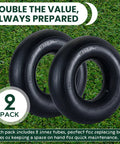 2 Pack Beefy Heavy Duty Inner Tubes Fit 20x8.00-8 Through 20x10-8 Universal Tire Tubes With TR13 Straight Valve For Lawn Mowers Wheelbarrows And ATVs Durable Rubber on grass background