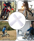 White Spoke Covers 72 Pcs Universal 8 To 21 Inch Reflective Wheel Covers For Dirt Bikes Bicycles Motorcycles And Wheelchairs