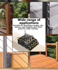 30 45 90 Degree Drill Guide for Hand Drills Portable Metal Drill Jig installed on deck posts for cable railings