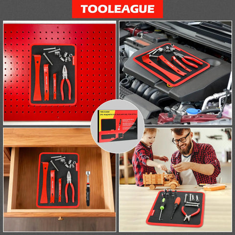 Magnetic Tool Mat With A 25 Lb Telescoping Magnetic Pickup Pen For Organizing Wrenches Screws Bolts Nuts And Small Metal Parts In The Shop Or Garage For Home