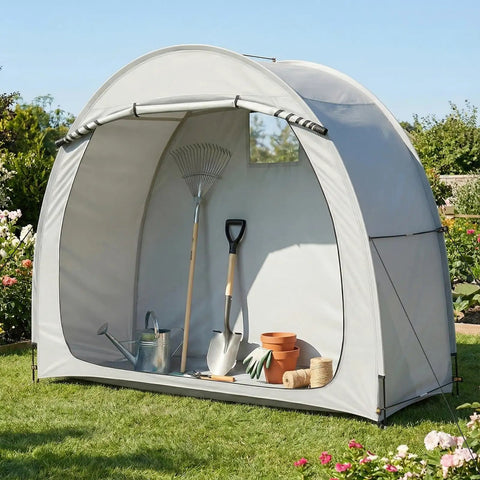 Bike Tent Outdoor Portable Bicycle Storage Shed With 210D Oxford Fabric PU4000 Waterproof Cover sheltering garden tools in lawn