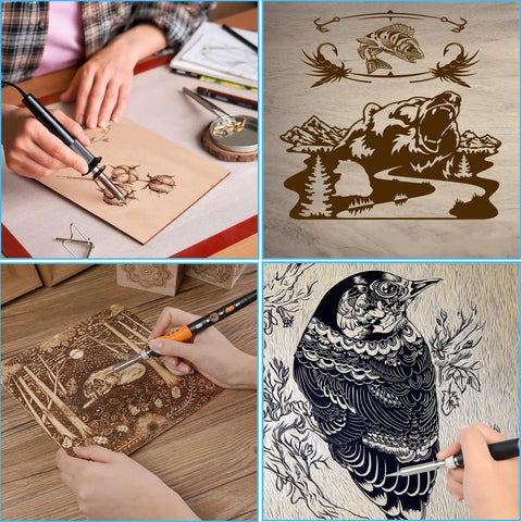 Artistic engraving on 15 Pack 12x18x1/16 Basswood Sheets For Crafts Unfinished Wood Boards With Soft Fine Grain Warp Free.