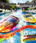 Two Pack Fast RC Boats For Kids With 4x1200mAh Batteries, 120 Minute Run Time, Yellow Claw And Red Mask racing in pool