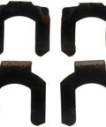 Door Lock Cylinder Clip Set For Select Vehicles 4 Piece Assortment Direct Replacement black metal clips on white background