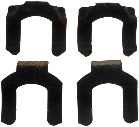 Door Lock Cylinder Clip Set For Select Vehicles 4 Piece Assortment Direct Replacement black metal clips on white background