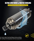 Beefy 3KW Water Cooled CNC Spindle Motor 220V 24000 RPM ER20 4 Bearings 100mm Housing with water cooling effect