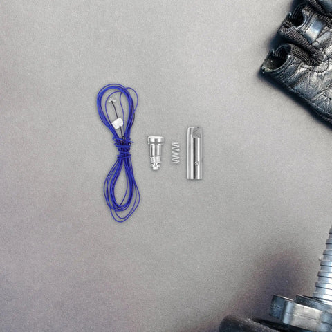 Stainless Steel Fencing Blade Tip Replacement For Epee And Foil Quick Install Spare Point With Wire and tools on grey surface