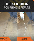 PolyFlex DS Concrete Crack Filler and Quick Drying Asphalt Crack Sealer Kit for Floor and Wall Repairs used on concrete floor