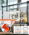 Portable Outdoor Basketball Hoop With 44 Inch Shatterproof PC Backboard Game Day Ready Height Adjustable system in use
