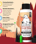 Pro Grade Precision Craft Glue With Tip Kit Included Dries Clear Metal Tip Wrinkle Resistant Flexible And Crack Resistant Strong Hold Adhesive For Arts And Crafts Made In USA with multiple precision tips