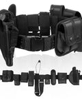 10 In 1 Black Tactical Duty Belt Set With Holster And Pouches For Men And Women Law Enforcement Cosplay Costume Hunting Game Belts And Bags 10 Piece Kit