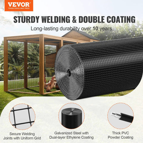 Heavy Duty Galvanized Hardware Cloth 24 Inch By 100 Foot One Half Inch Welded Wire Mesh Roll with chicken coop in background