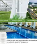 Five Pack 1-1/2 Inch PVC Pipe Fittings Hex Nipple G1-1/2 X G1-1/2 Male Thread Coupling for versatile plumbing projects