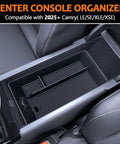Center Console Tray Organizer For 2025 2026 Toyota Camry XSE XLE SE LE Armrest Storage Box with divided compartments installed