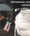 Wide Mouth Foam Cannon For Pressure Washer With Thick Snow Foam For Car Wash in use on car, pro-grade adjustable soap cannon