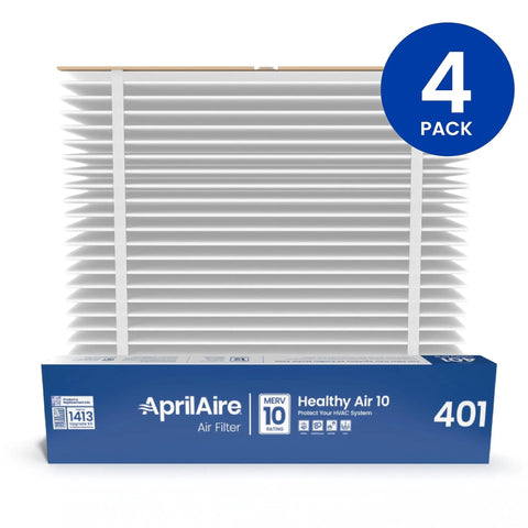 Replacement Furnace Filter For 2400 Space Gard Whole House Purifier, MERV 10, 16x25x6, Pack Of 4, shown in packaging.