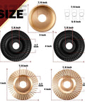 Pro Grade Woodworking Disc Set For Angle Grinders Four Inch And A Half Inch Includes Five Wood Carving Discs For Shaping Sanding Polishing And Quick Grinding Wheels With Five Eighth Inch Adapter Ring For Wood Cutting DIY Projects, 4 in
