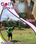 Oversized Plastic Head Golf Set For Backyard Play With 2 Steel Shaft Chipping Clubs 36 Inch Length Durable Foam Ball Hitters For Adults