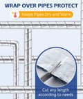 Foil Backed Cotton Pipe Wrap Insulation For Outdoor Water Lines Keeps Your Pipes From Freezing And Condensation image