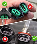 H8 H9 H11 880 881 Female Adapter Wire Connector 2 Pin Plug And Play For Headlight And Fog Light Wiring Harness on hand