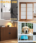Versatile use of 2 Pack 90 Degree Flip Barn Door Lock Set For Privacy And Real Deal Security on barn doors, sliding doors, cabinets, pet gates.