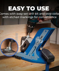 Pocket-Hole Jig 720 For Fast, Strong Wood Joints With Easy Clamping And Precise Adjustment in use on a wooden plank