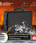 Fireproof Document Box With Lock And 25 Colorful Pocket Folders, Water Resistant Safe Organizer, withstands 5200°F, in flames and water splash