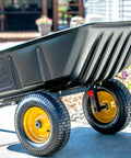 Heavy Duty Lawn Trailer With 600 Lb Capacity, 10 Cu Ft Poly Tub, Built Tough With Rugged All Steel Frame And Rust Resistant Finish