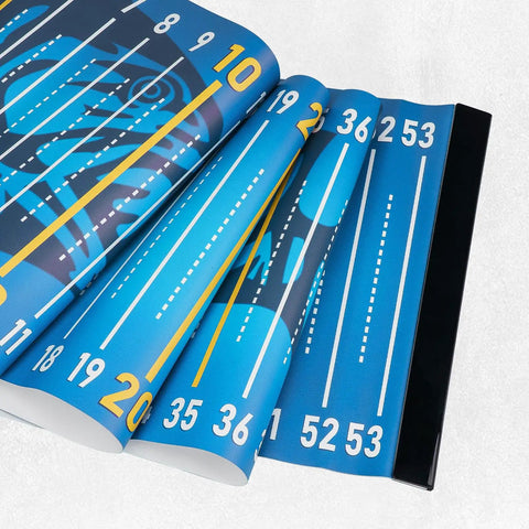 53 Inch Waterproof Folding Fishing Ruler With Bump Board Measuring Board Portable Tape For Boat Life Kayak Trips And Yacht Rigs Blue
