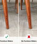 Tough As Nails 40 Pack Furniture Sliders Nail On Chair Leg Protectors For Wood And Hardwood Floors shown preventing damage.