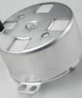 Close-up of 12V AC Synchronous Motor TYD-50 with 10-12 RPM, CW fixed rotation, showing top casing and wires.