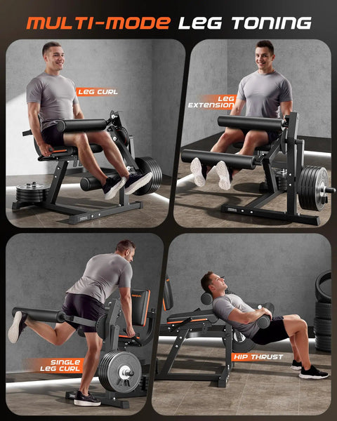 Multi-mode use of All In One Adjustable Leg Extension And Curl Machine With 700 Lb Capacity For Lower Body Gains At Home Gym Equipment