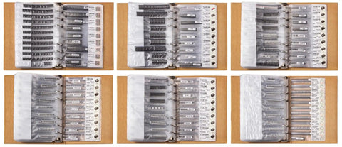 Two Book SMT Components Kit With 9100 Pieces Including 0805 Resistors And Capacitors Transistors Diodes MOSFETs ICs Zeners
